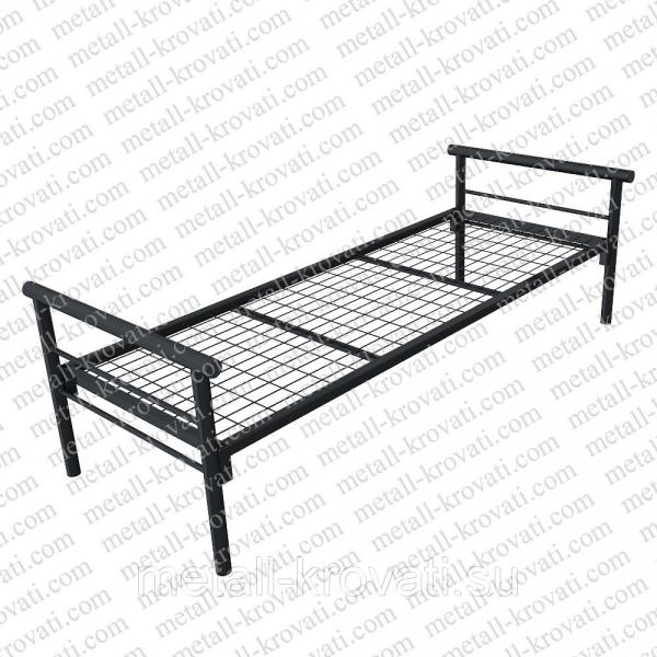 Manufacturer Кровать металлическая одноярусная, сетка сварная 100х100мм, Бытовая КМ-2 без матраса.